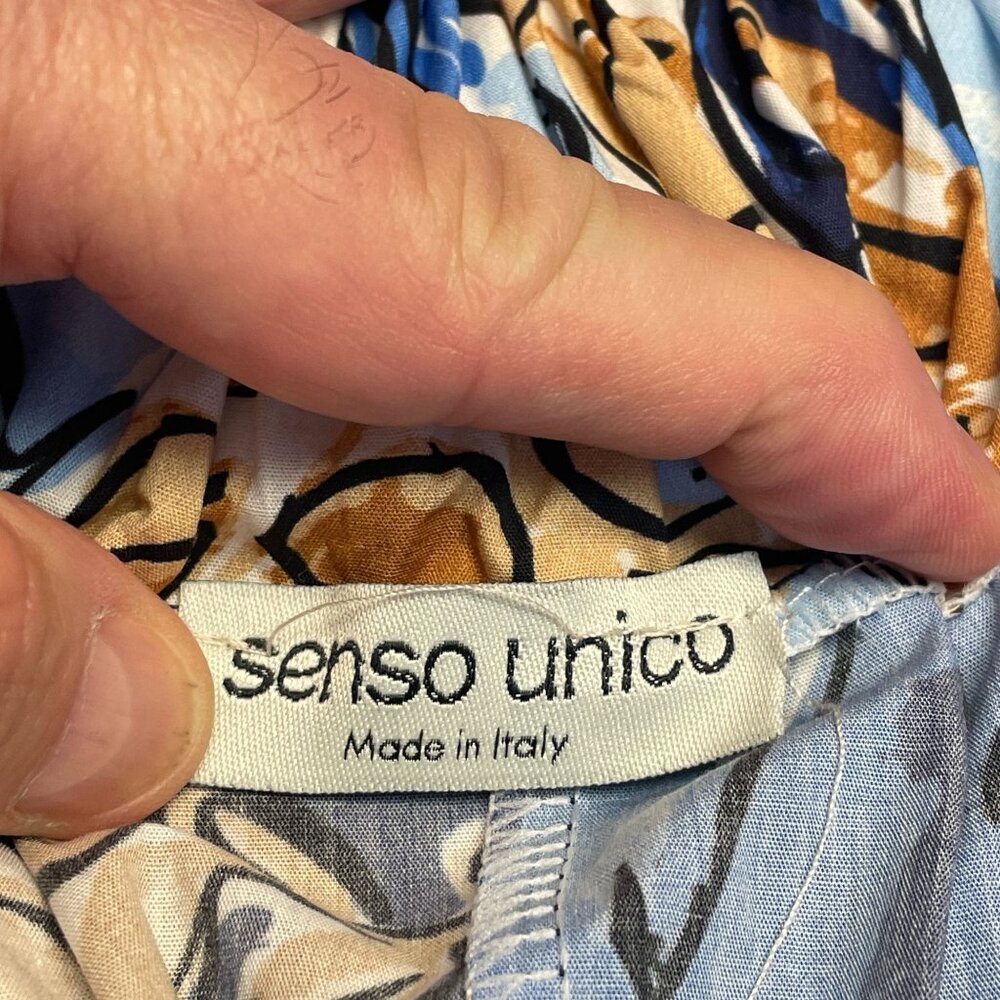 Senso Unico Italian Resortwear Skirt Small Art To Wear Midi HTF Tropical Travel - Picture 11 of 16